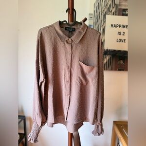 Laundry By Shelli Segal Pink Long Sleeve Button Down Shirt